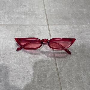 Women's Red and Burgundy Sunglass